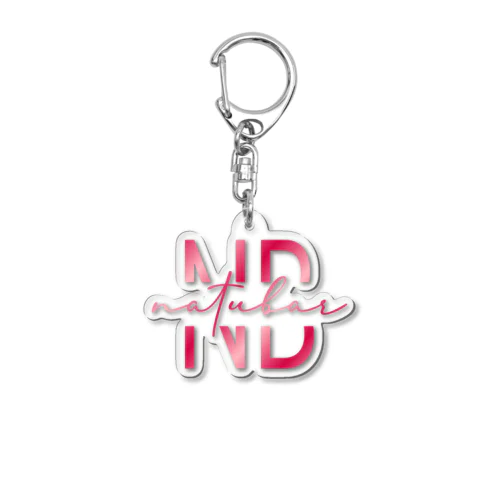 NATUbarビックロゴ赤アクリルキーホルダー Acrylic Key Chain