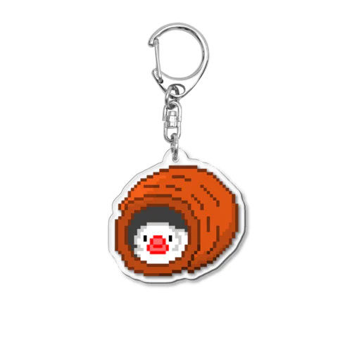 【ドット絵】ツボ巣の文鳥 Acrylic Key Chain