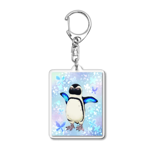 ケープペンギン「ちょうちょ追っかけてたの」 Acrylic Key Chain