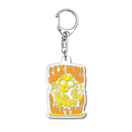 ヒッピースタイル（黄） Acrylic Key Chain