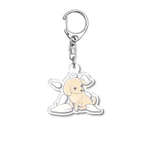 あざらしまみれのふくまる Acrylic Key Chain