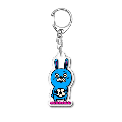 うさまるのすけの　サッカー Acrylic Key Chain