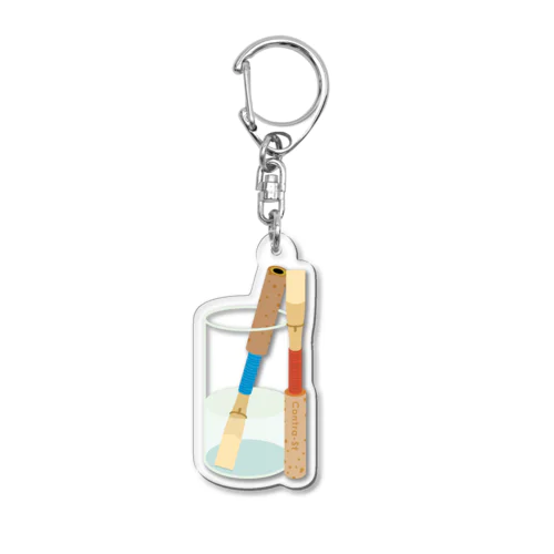 水に浸かったオーボエのリード Acrylic Key Chain