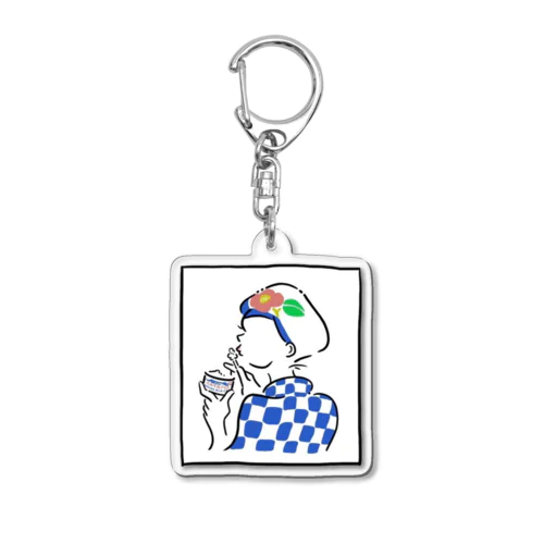 あんこさんと大島牛乳アイス Acrylic Key Chain