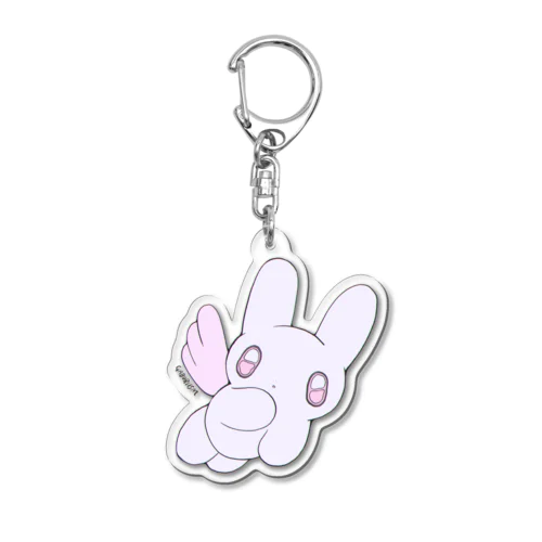 ✩△うさぎてんしアクキー（どうぶつシリーズ） Acrylic Key Chain