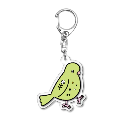 インコ　きみどり Acrylic Key Chain