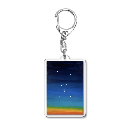 マジックアワーの空に輝くオリオン座 Acrylic Key Chain