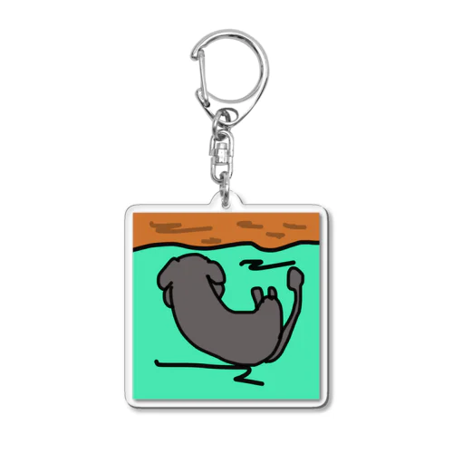 寝そべる犬 Acrylic Key Chain