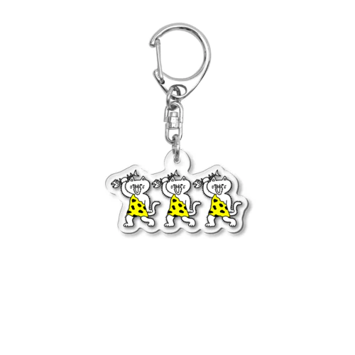 にゃんザピテクス3体 Acrylic Key Chain