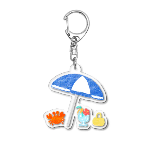 バカンス中のカニ Acrylic Key Chain