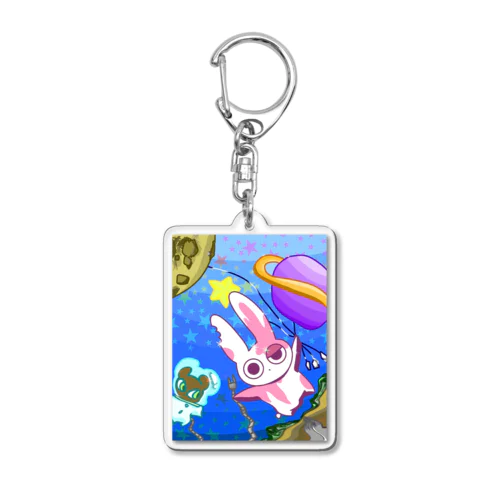 宇宙ウサギ Acrylic Key Chain