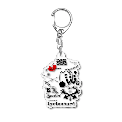  lyricchord314／BLACK Acrylic Key Chain