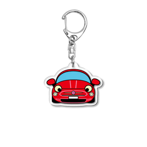 赤色カー Acrylic Key Chain