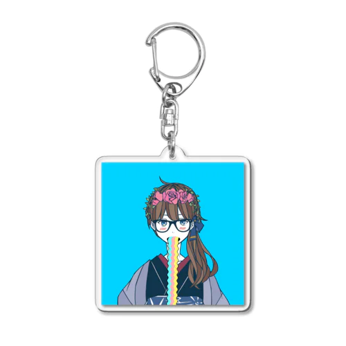 Oiran Emma Rainbow Puke Acrylic Key Chain