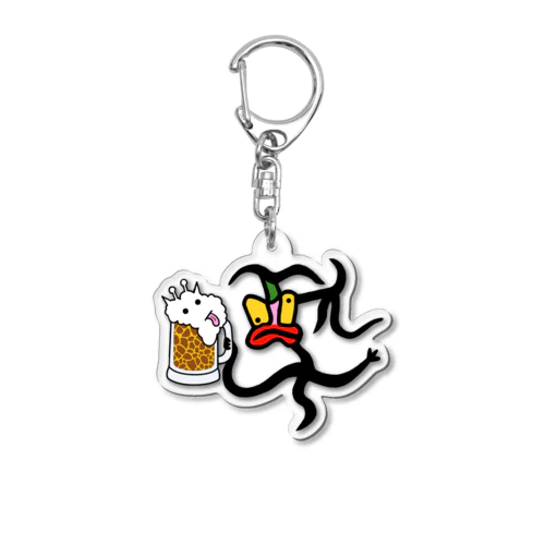 酔っ払いとキリンガラービール Acrylic Key Chain