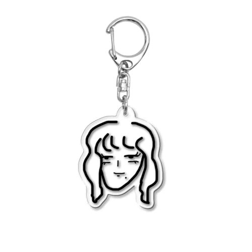 三白眼ちゃん Acrylic Key Chain