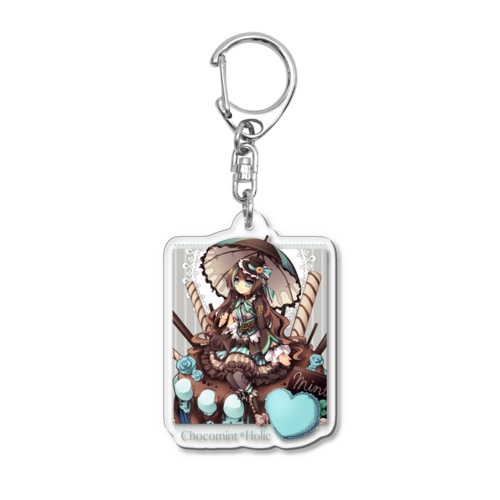 Chocomint*Holic-淡色ボディ向き版（文字濃色） Acrylic Key Chain
