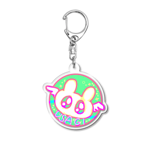 ぽっぷなウサギさんきゅるきゅるアクキー Acrylic Key Chain