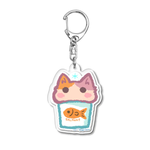 サーモンタンブラーに入るネッコ(猫 Acrylic Key Chain