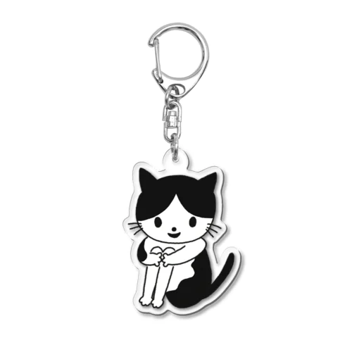 ねこちゃん　ハチワレ Acrylic Key Chain