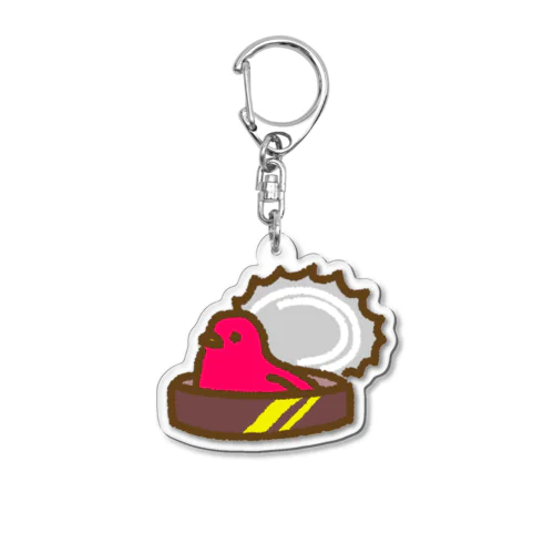 缶詰めバード(レッド) Acrylic Key Chain