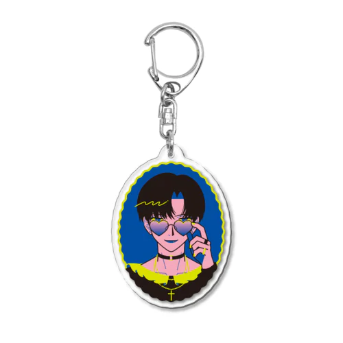 ハートグラサン Acrylic Key Chain