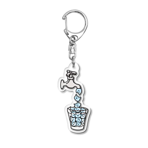 water cats（glass） Acrylic Key Chain