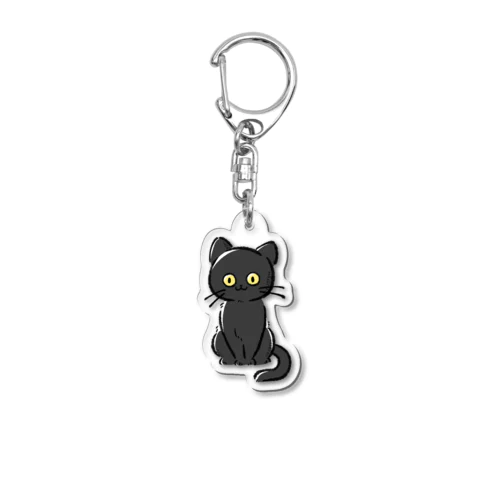 黒猫キーホルダー Acrylic Key Chain