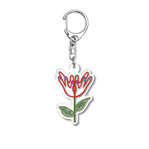 手花。 Acrylic Key Chain