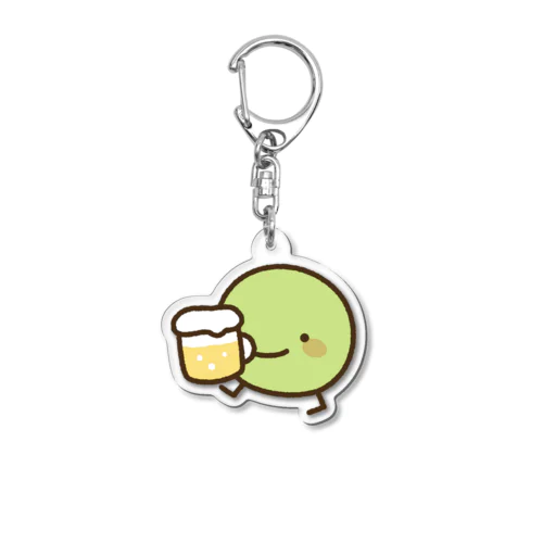 まめっこビール Acrylic Key Chain