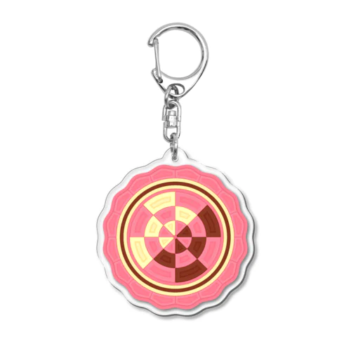 花の形の板チョコ(苺) Acrylic Key Chain