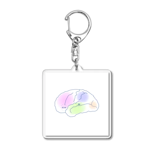 言語野、ふんわり左脳 Acrylic Key Chain