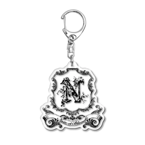 noir et blanche ブランドロゴ Acrylic Key Chain