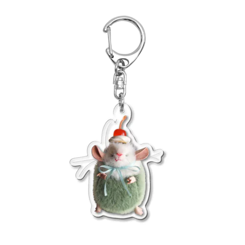 マウスのぬいぐるみ<メロンクリームソーダ> Acrylic Key Chain