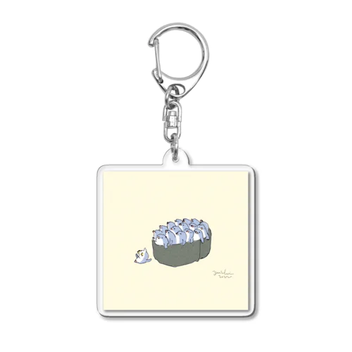 ペンギンのお寿司 Acrylic Key Chain