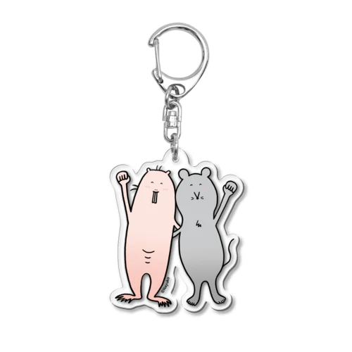 ハダカデバネズミとネズミくん Acrylic Key Chain