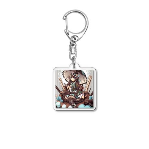 Chocomint*Holic-b（正方形／ハンカチ・缶バッジなど用） Acrylic Key Chain