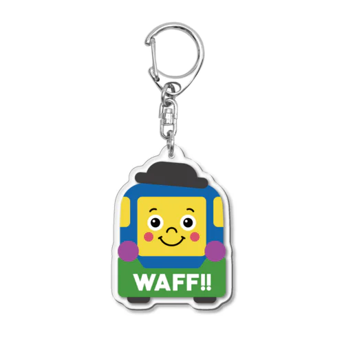 移動型教室 WAFFくんのかお Acrylic Key Chain