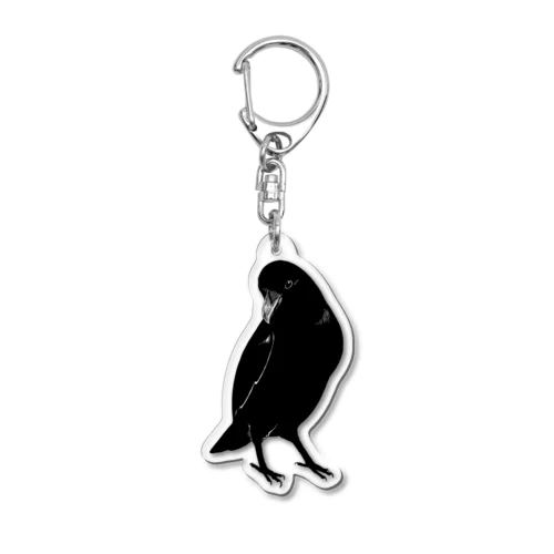 ハシブトガラスちゃん Acrylic Key Chain