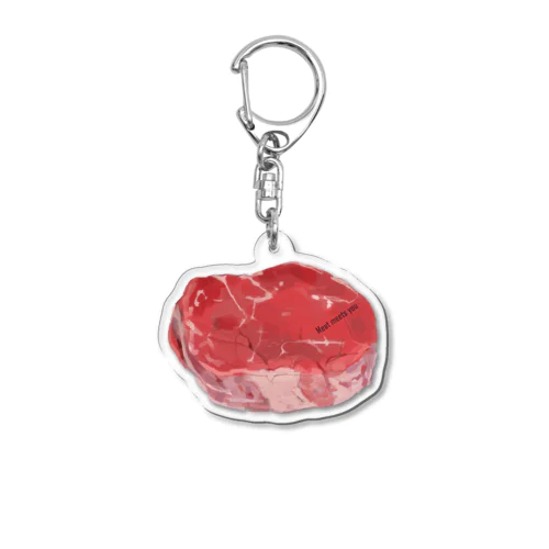 Meat meets you2 Acrylic Key Chain