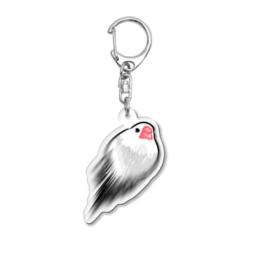 孤独なぶんちょ砲(文鳥) Acrylic Key Chain