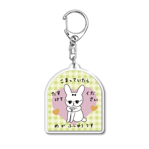 ヘルプ　視覚　きみどり Acrylic Key Chain