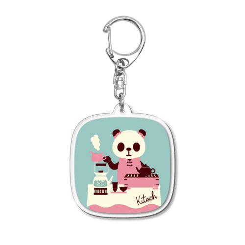 中国茶パンダ Acrylic Key Chain