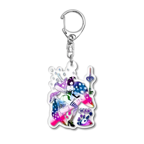 MAD ALICE 電池式キノコの国のアリス バニー型 アクキー・マスク用 Acrylic Key Chain