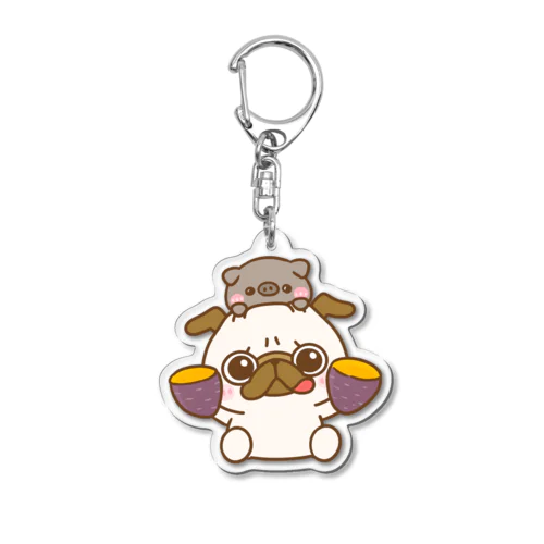 鹿児島のパグちゃん Acrylic Key Chain