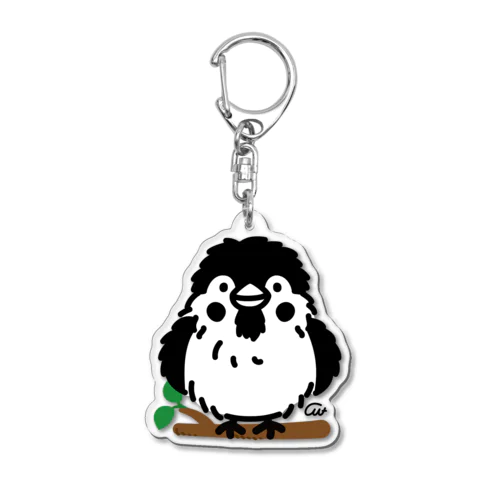 ぶわっとな スズメがちゅん_D02st*ak Acrylic Key Chain