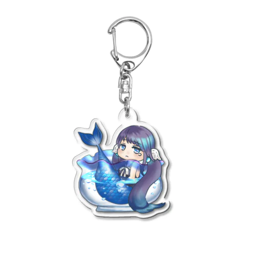 人魚姫と金魚鉢 Acrylic Key Chain