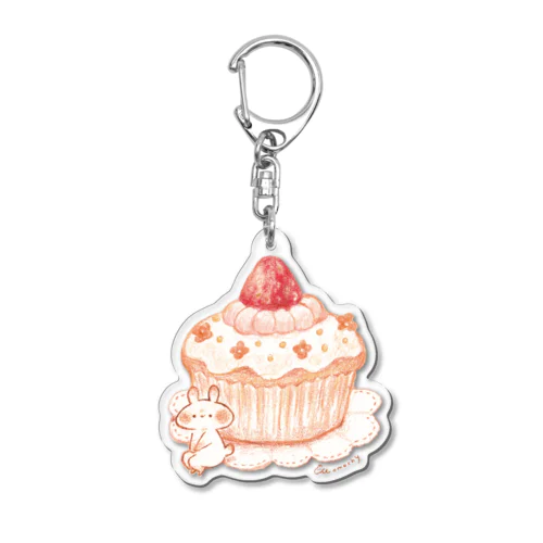 カップケーキうさぎ Acrylic Key Chain