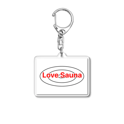 Love Sauna  Acrylic Key Chain