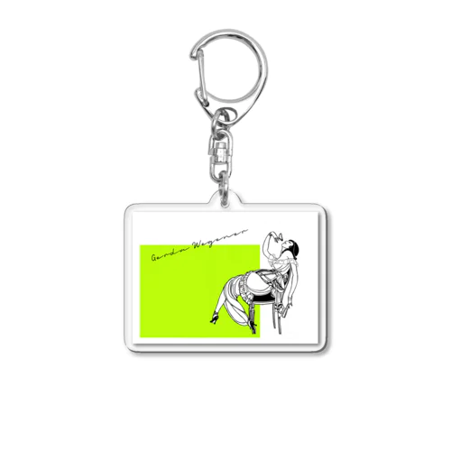 GERDA  "Yellow square" Acrylic Key Chain